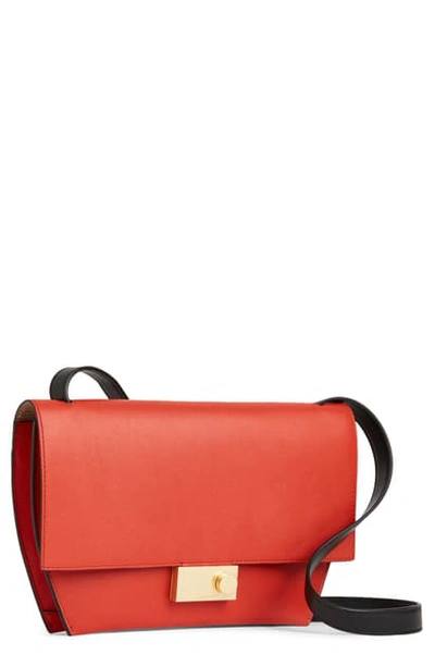 Shop Allsaints Harley Leather Crossbody Bag In Riot Red
