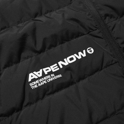 Shop Aape By A Bathing Ape Aape Logo Light Down Vest In Black