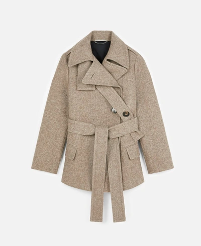 Shop Stella Mccartney Beige Amelia Wool Coat