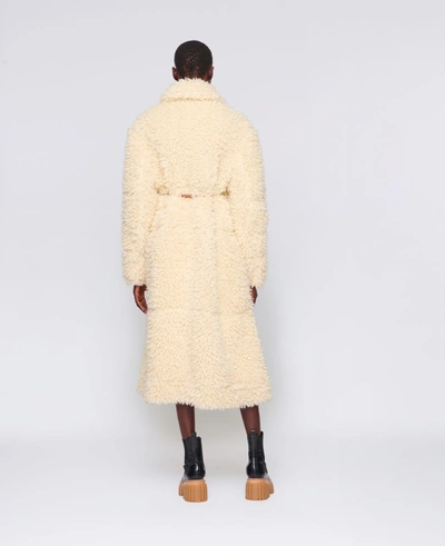 Shop Stella Mccartney Fur Free Fur Elena Coat In White