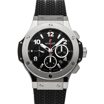 Pre-owned Hublot Black Stainless Steel Big Bang 301.sx.130.rx Men's Wristwatch 44 Mm