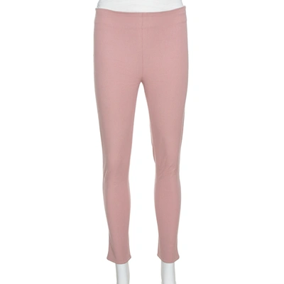 Pre-owned Joseph Light Pink Stretch Gabardine New Tony Cropped Trousers S