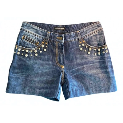 Pre-owned Dolce & Gabbana Navy Cotton Shorts