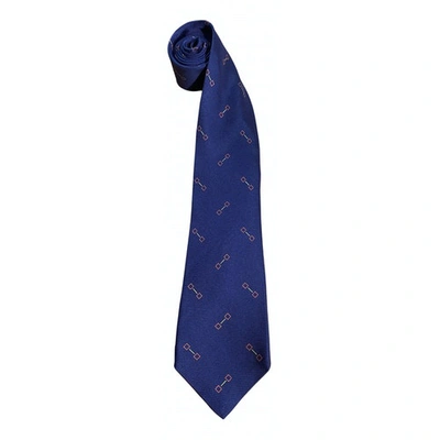 Pre-owned Kiton Silk Tie In Blue