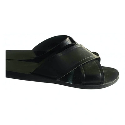 Pre-owned Ancient Greek Sandals Black Leather Sandals