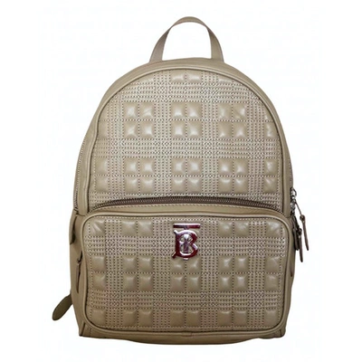 Pre-owned Burberry Beige Leather Backpack