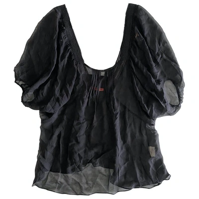 Pre-owned Manning Cartell Silk Blouse In Black