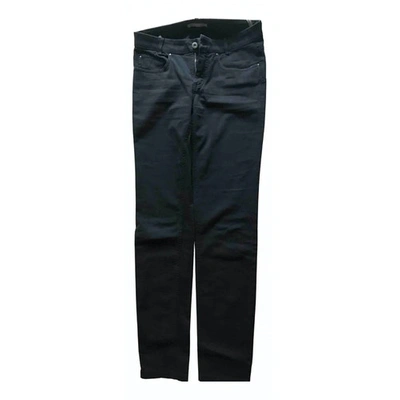 Pre-owned Fabiana Filippi Straight Trousers In Navy