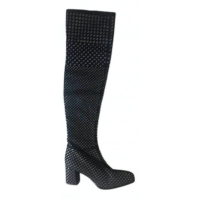 Pre-owned Ermanno Scervino Boots In Black