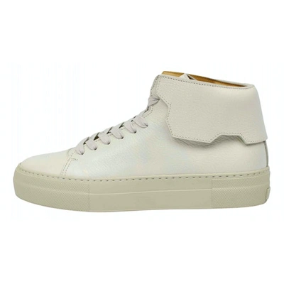 Pre-owned Buscemi Leather Trainers In White