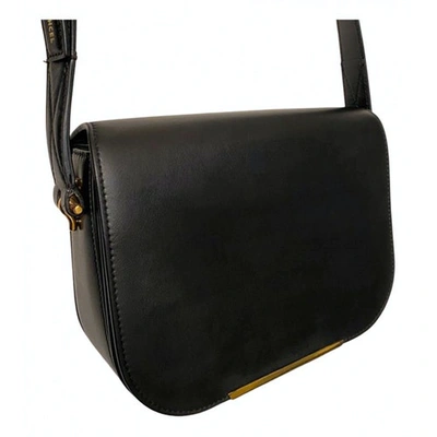 Pre-owned Lancel Bianca Leather Crossbody Bag In Black | ModeSens
