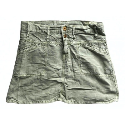Pre-owned Closed Green Linen Skirt