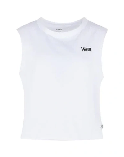 Shop Vans Wm Junior V Muscle Crop Woman T-shirt White Size L Cotton