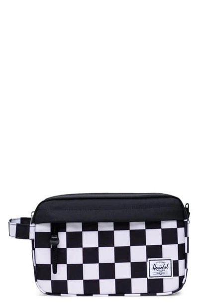Shop Herschel Supply Co Chapter Dopp Kit In Checker Black/white/black