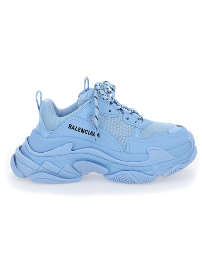 Shop Balenciaga Triple S Sneakers In Blue