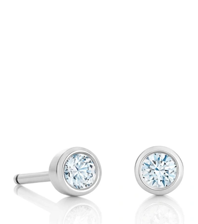 Shop De Beers White Gold And Diamond My First  Stud Earrings In Multi