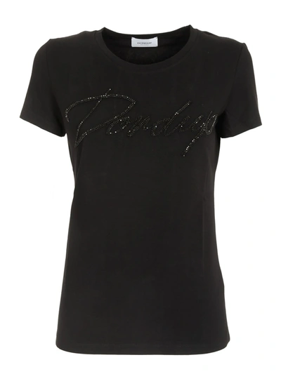 Shop Dondup Rhinestones T-shirt In Black