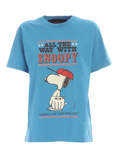 Shop Marc Jacobs All The Way With Snoopy T-shirt In Blue