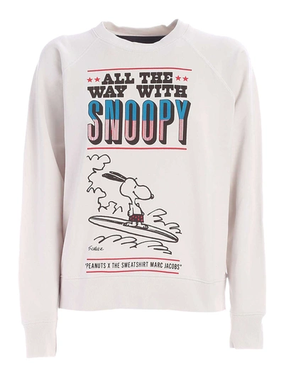 Shop Marc Jacobs All The Way With Snoopy Sweatshirt In White