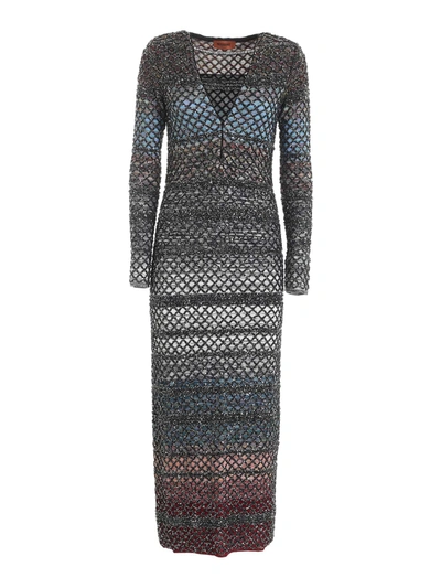 Shop Missoni Knitted Multicolor Dress