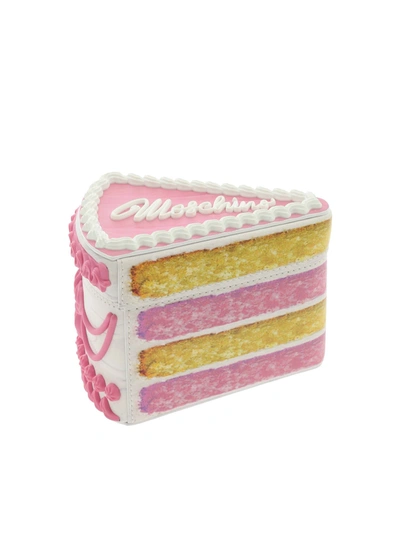 Shop Moschino Piece Of Cake Multicolor Clutch Bag In Pink