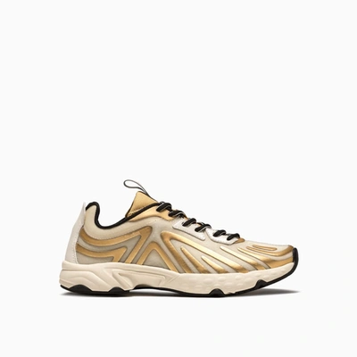 Shop Acne Studios Buzz Metallic Sneakers Shoe000326 In White/gold