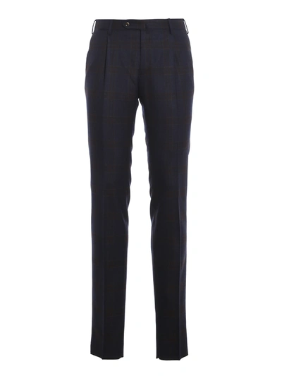 Shop Pt01 Super 110s Trousers In Dark Blue