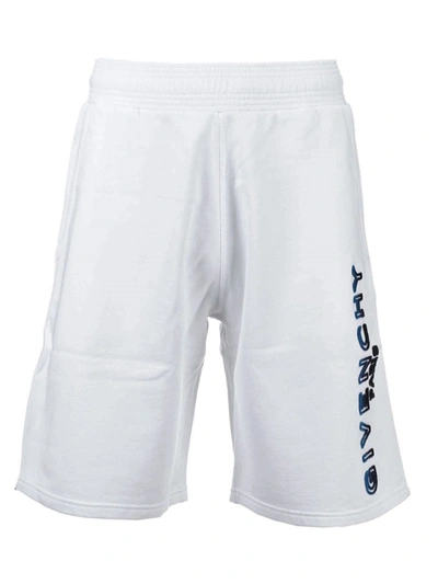 Shop Givenchy Logo Shorts In White