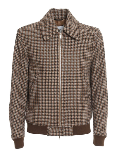 Shop Dondup Shetland Wool Bomber In Light Brown