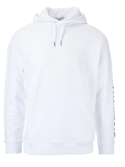 Shop Givenchy Logo Hoodie In White