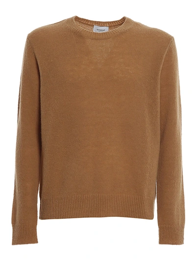 Shop Dondup Crewneck Wool Blend Sweater In Camel
