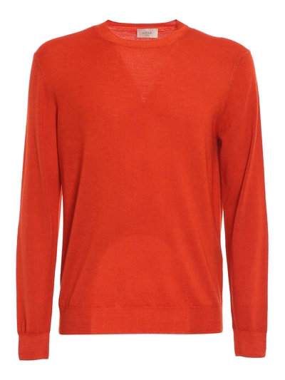 Shop Altea Worsted Virgin Wool Jumper In Orange