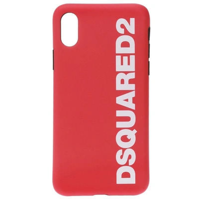 Shop Dsquared2 Logo Iphone X Phone Case In Red