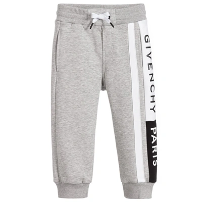 Givenchy Logo Lined Drawstring Track Pants In Grey