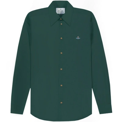 Shop Vivienne Westwood Single Button Shirt In Green