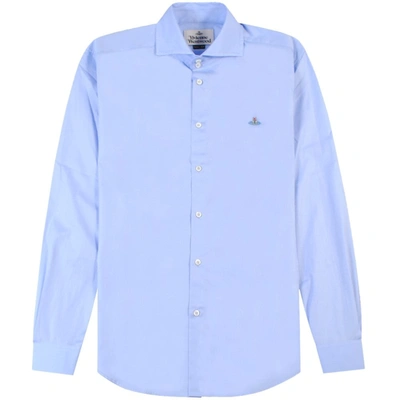 Shop Vivienne Westwood Two Button Shirt In Blue