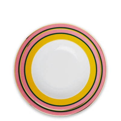 La Doublej Soup And Dinner Plates Set In Rainbow Giallo