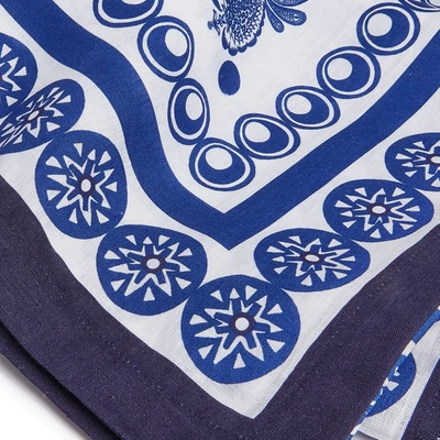 La Doublej Big Pineapple Blu Medium Tablecloth In Big Pineapple Blu (pla)