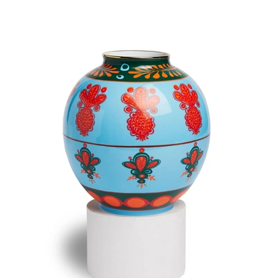 La Doublej Big Pineapple Bubble Vase In Pineapple Azzurro