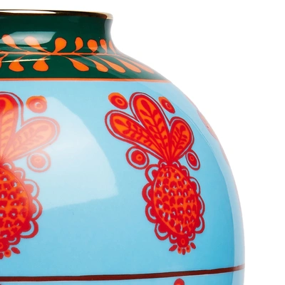 La Doublej Big Pineapple Bubble Vase In Pineapple Azzurro
