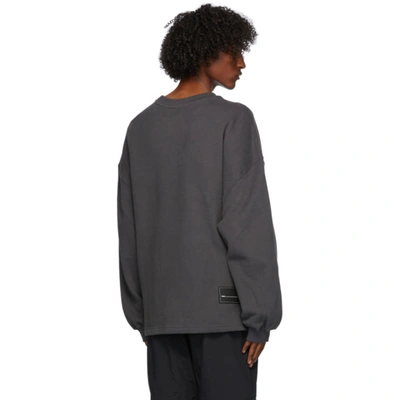 Shop We11 Done Grey Fleece Logo Sweatshirt In Charcoal