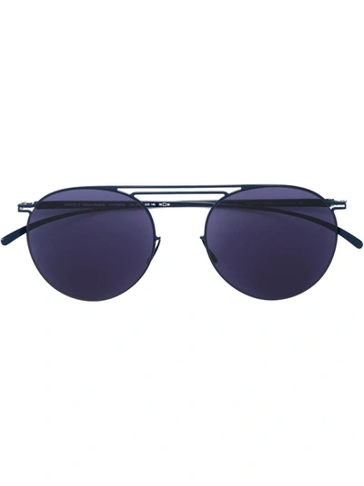 Shop Mykita X Maison Margiela 'mmesse009' Sunglasses In Blue