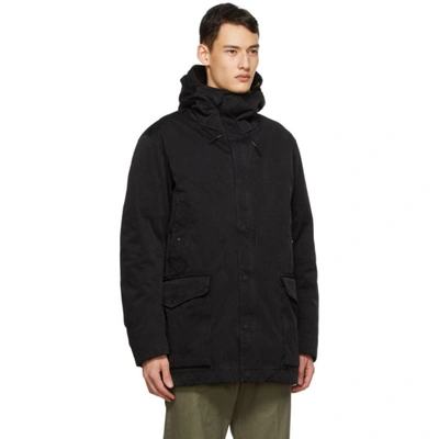 Shop Ten C Black Down Canon Coat In 999 Black