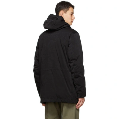 Shop Ten C Black Down Canon Coat In 999 Black