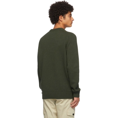 Shop Stone Island Green Wool Knit Sweater In V0059 Musk