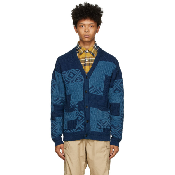 beams plus patchwork cardigan