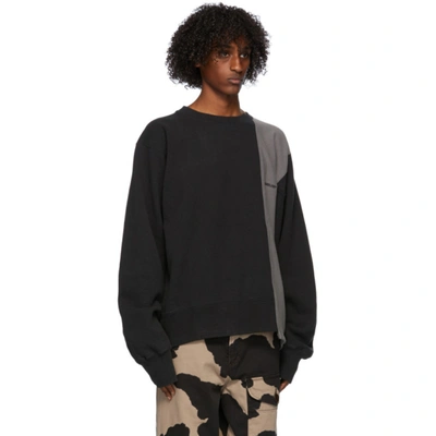 Shop Ambush Black Mix Panel Sweatshirt