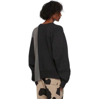 Shop Ambush Black Mix Panel Sweatshirt