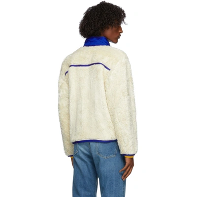 Shop Ambush Off-white Eco-fur Jacket In Off White