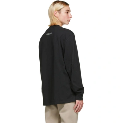 Shop Essentials Black Logo Long Sleeve T-shirt In Stretchlimo